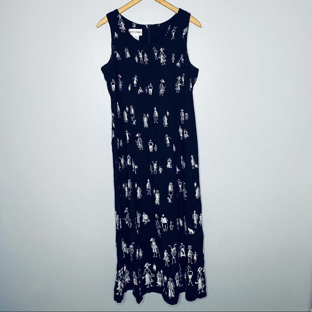 Vintage Betsy’s Things sleeveless Printed Dress